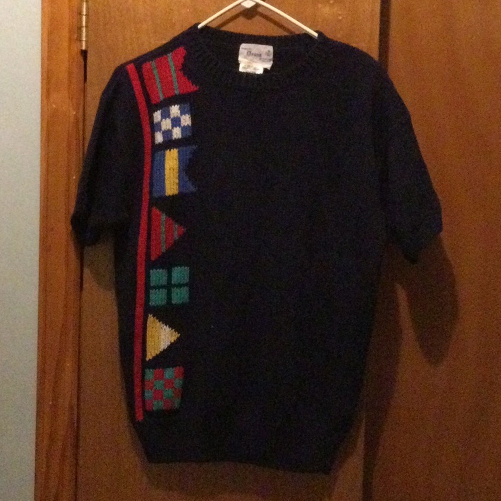 EUC VTG RARE Deans of Scotland Flag Sweater